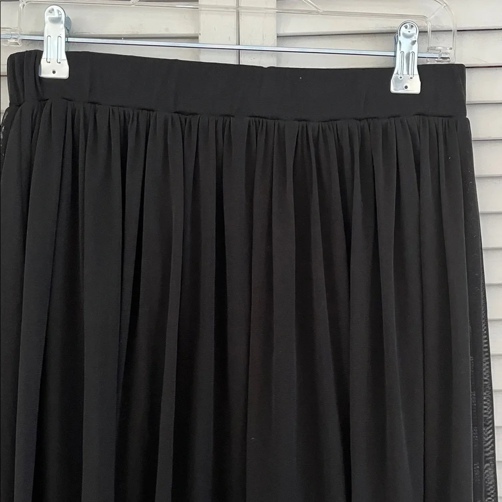 Comfy USA Elastic Waist Sz Small Skirt Sheer Overlay Whimsygoth
